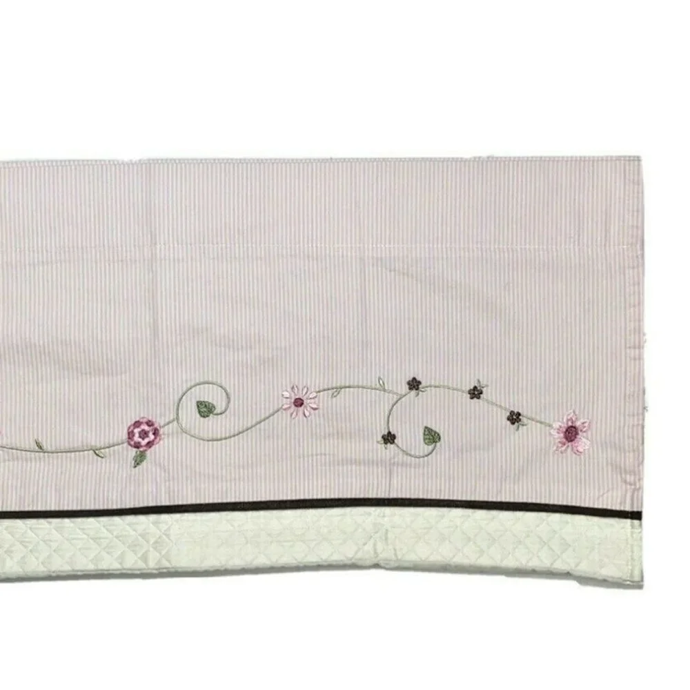 2 Kids Line Luxury Valances Curtains Pink White
